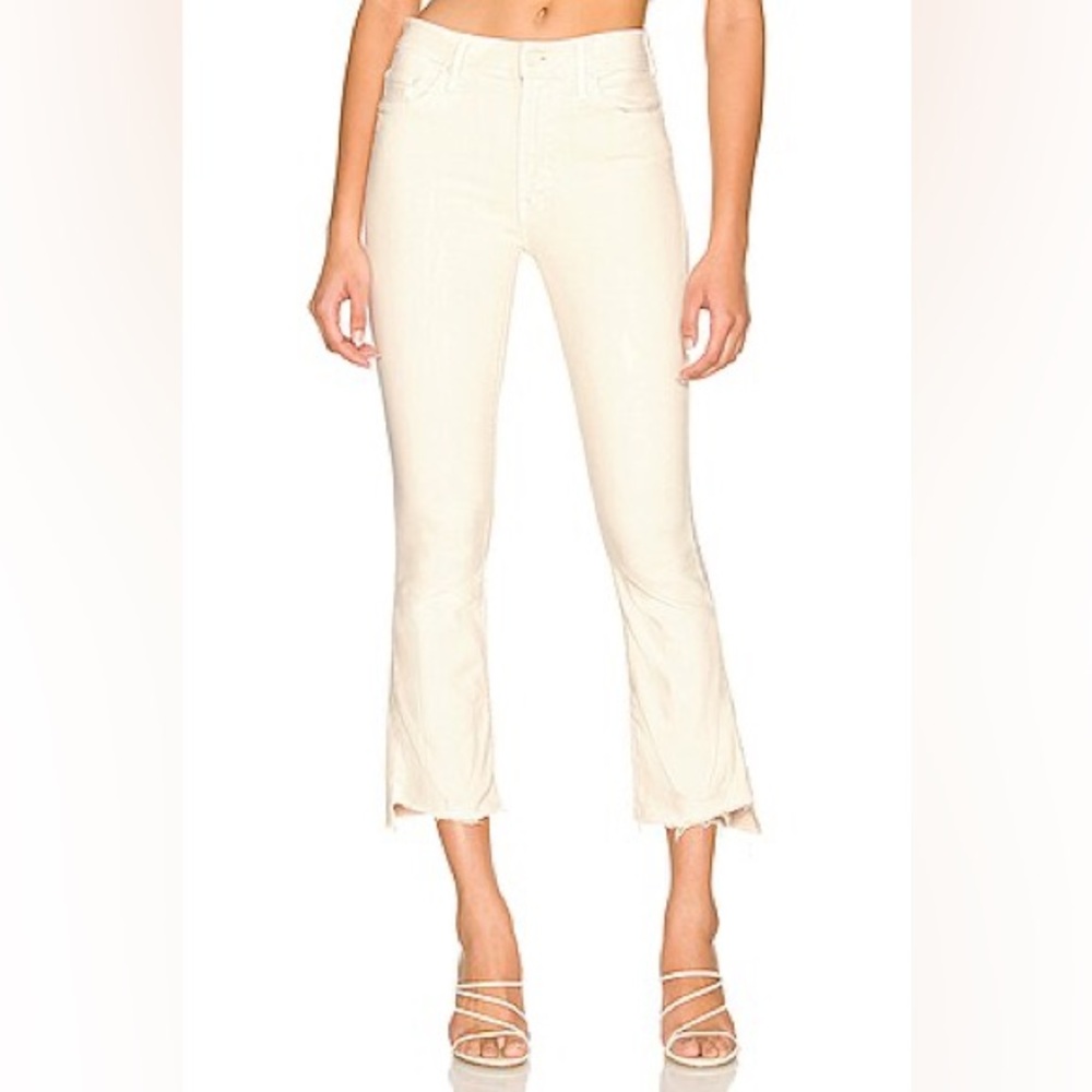 MOTHER The Insider Crop Step Fray‎ in You Chalk Ivory size 31 NWT